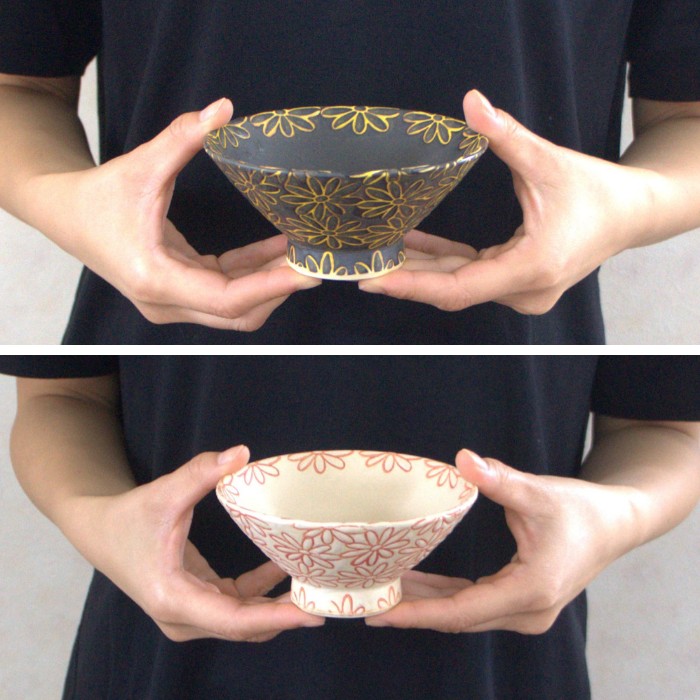 撥水花散らし 茶碗