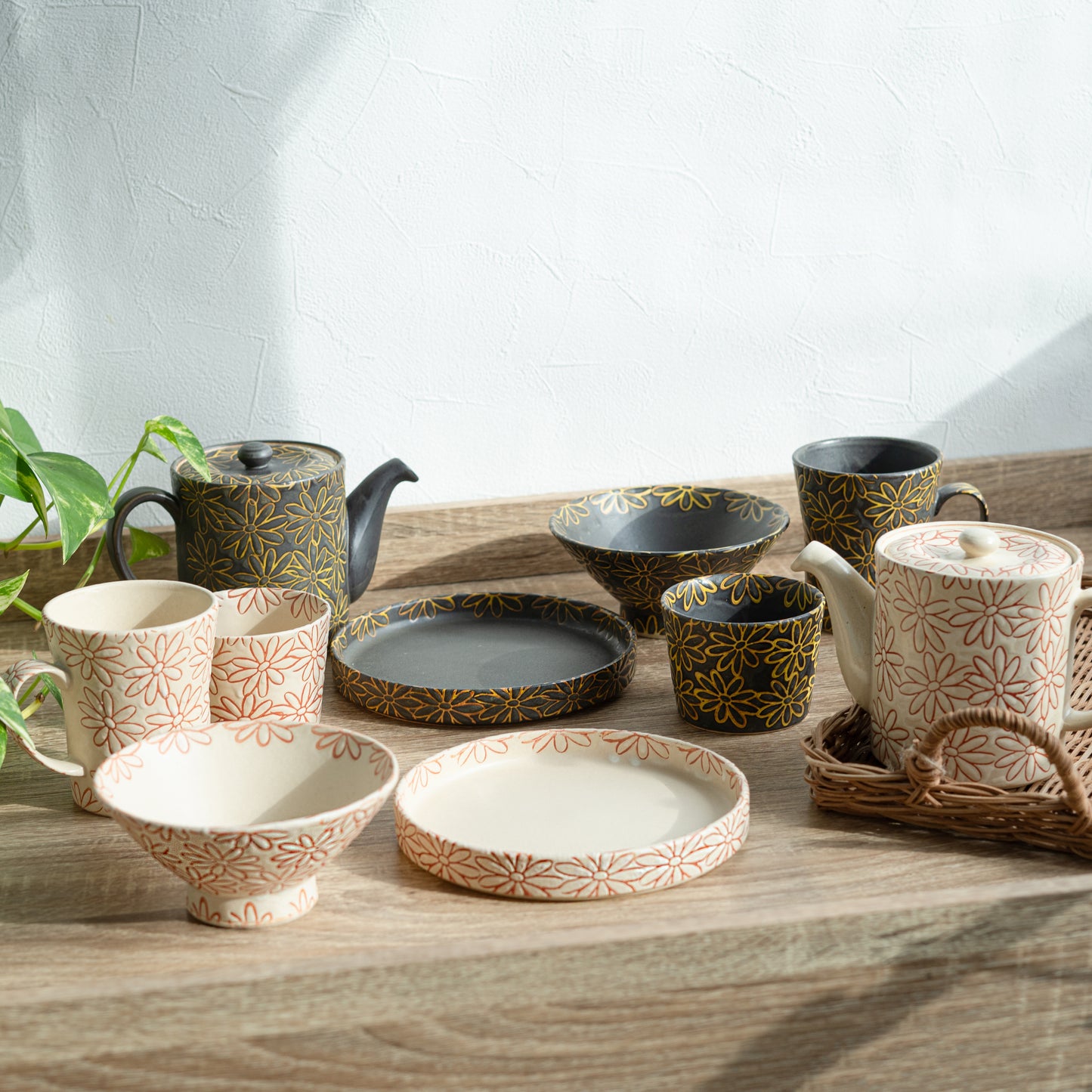 撥水花散らし 茶碗
