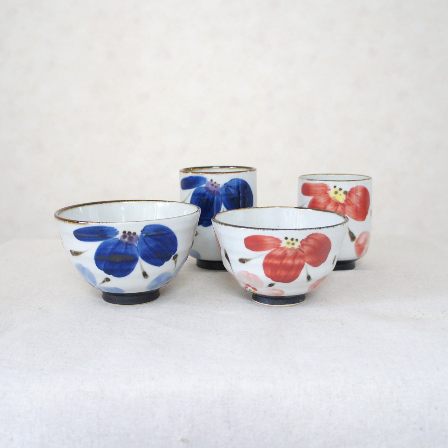 花々 茶碗